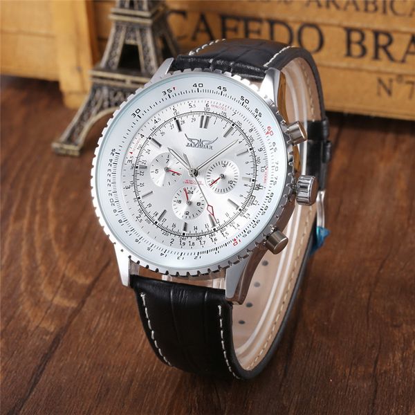 fashion wrist watch men business jaragar fashion date stainless steel watches jr42, Slivery;brown
fashion wrist watch men business jaragar fashion date stainless steel watches jr42, Slivery;brown