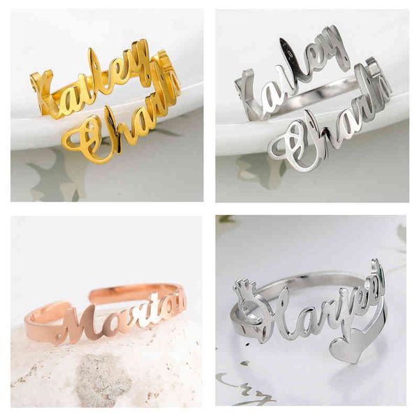 skyrim custom double name rings adjustable gold color stainless steel personalized nameplate women men family ring jewelry gift, Silver
skyrim custom double name rings adjustable gold color stainless steel personalized nameplate women men family ring jewelry gift, Silver