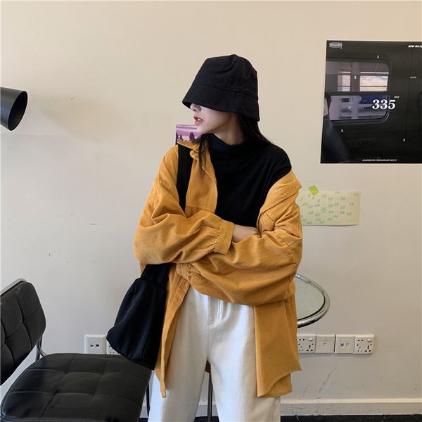 cyjr outwear oversized velvet jersey female blouses casual korean jackets elegant mujer shirts cv48, White;black
cyjr outwear oversized velvet jersey female blouses casual korean jackets elegant mujer shirts cv48, White;black