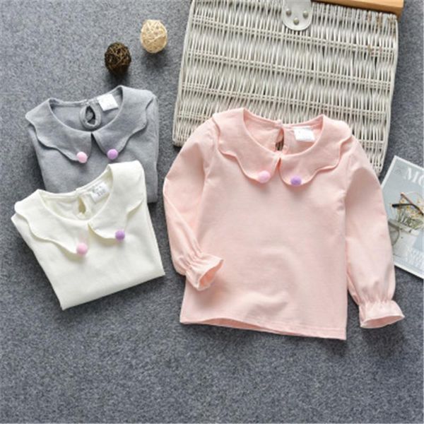 shirts autumn fashion baby kid girl pullover long sleeve flower neck blouse cotton solid ruffle tee clothes 4263, White;black
shirts autumn fashion baby kid girl pullover long sleeve flower neck blouse cotton solid ruffle tee clothes 4263, White;black