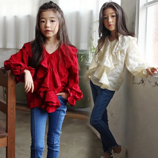 shirts girls kids winter clothes 2021 spring long-sleeved red blouses cotton v-neck tees children clothing, White;black
shirts girls kids winter clothes 2021 spring long-sleeved red blouses cotton v-neck tees children clothing, White;black