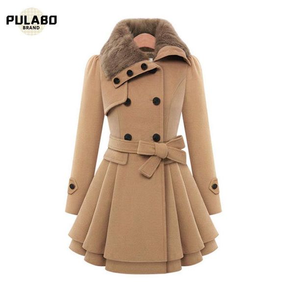 women's wool & blends womens winter lapel coat trench jacket long sleeve overcoat outwear drop faux fur leisure work clothes plus size, Black
women's wool & blends womens winter lapel coat trench jacket long sleeve overcoat outwear drop faux fur leisure work clothes plus size, Black