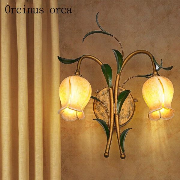 wall lamp american creative flower living room background restaurant bedroom bedside garden romantic rose glass
wall lamp american creative flower living room background restaurant bedroom bedside garden romantic rose glass