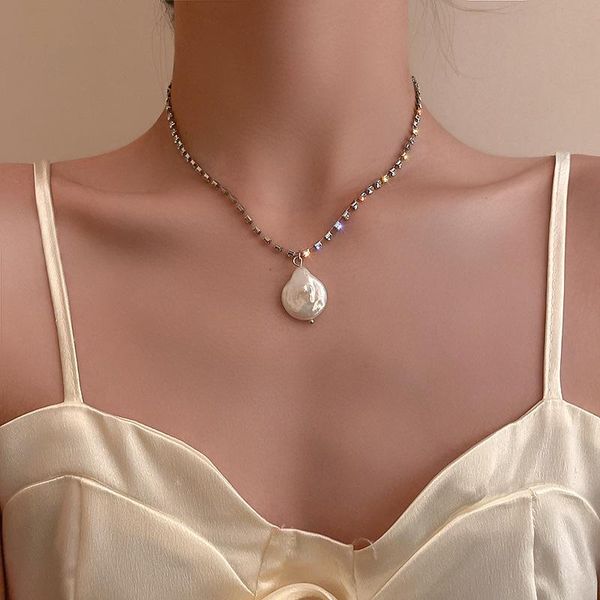 pendant necklaces vsnow bling rhinestone chain necklace for women irregular simulation pearl metallic party jewellery, Silver
pendant necklaces vsnow bling rhinestone chain necklace for women irregular simulation pearl metallic party jewellery, Silver