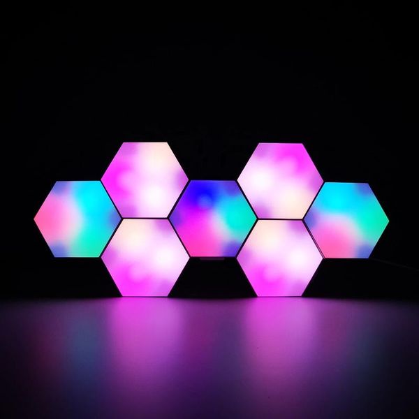 wall lamp aurora color night lamp, rf remote controlled, modern geometric hexagon light, mounted light decor
wall lamp aurora color night lamp, rf remote controlled, modern geometric hexagon light, mounted light decor