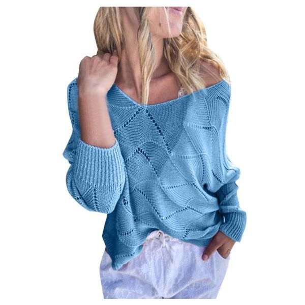 women's sweaters fashion v-neck mint green knitted autumn casual hollow out pullover loose solid color long-sleeved sweater, White;black
women's sweaters fashion v-neck mint green knitted autumn casual hollow out pullover loose solid color long-sleeved sweater, White;black