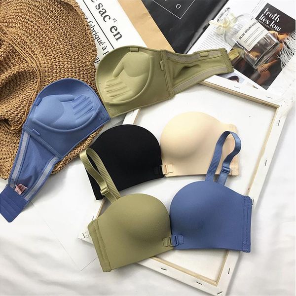 2021 new women invisible bras lingerie seamless strapless bra push up brassiere bralette girls underwear intimates #f, Red;black
2021 new women invisible bras lingerie seamless strapless bra push up brassiere bralette girls underwear intimates #f, Red;black