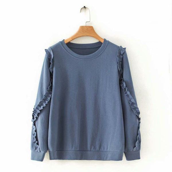 women's hoodies & sweatshirts yd45-9064 european and american fashion agaric trimming round collar fleece, Black
women's hoodies & sweatshirts yd45-9064 european and american fashion agaric trimming round collar fleece, Black