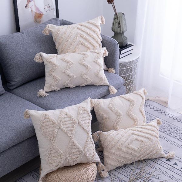 cushion/decorative pillow solid color pillowcase tassels sofa cushion covers handmade cotton throw living room bedroom household supplies
cushion/decorative pillow solid color pillowcase tassels sofa cushion covers handmade cotton throw living room bedroom household supplies