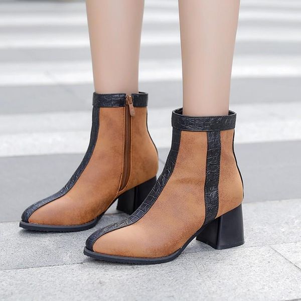 boots big size 32-48 2021 spring & autumn fashion women mixed colors flock heel ankle riding 2, Black
boots big size 32-48 2021 spring & autumn fashion women mixed colors flock heel ankle riding 2, Black