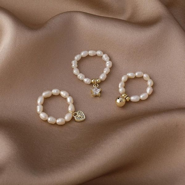 wedding rings unique fashion natural freshwater pearl for women simple star love heart beads elastic ring korean style birthday gifts, Slivery;golden
wedding rings unique fashion natural freshwater pearl for women simple star love heart beads elastic ring korean style birthday gifts, Slivery;golden