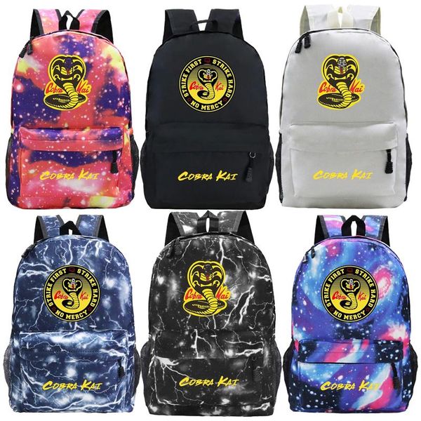 backpack students schoolbag cobra kai for girls boys mochila teens cool travel knapsack nylon children rucksack kids school bags
backpack students schoolbag cobra kai for girls boys mochila teens cool travel knapsack nylon children rucksack kids school bags
