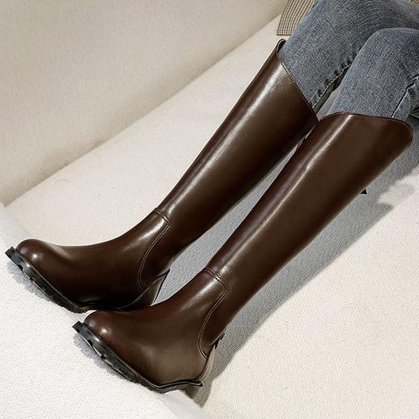 boots 2021 autumn pu leather fashion platform women's motorcycle square heel back zipper mid tube casual, Black
boots 2021 autumn pu leather fashion platform women's motorcycle square heel back zipper mid tube casual, Black