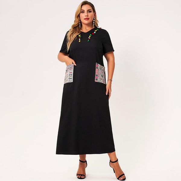 plus size dresses 2021 summer midi dress women long black tassel geometric print pockets short sleeve v-neck boho casual party robes
plus size dresses 2021 summer midi dress women long black tassel geometric print pockets short sleeve v-neck boho casual party robes