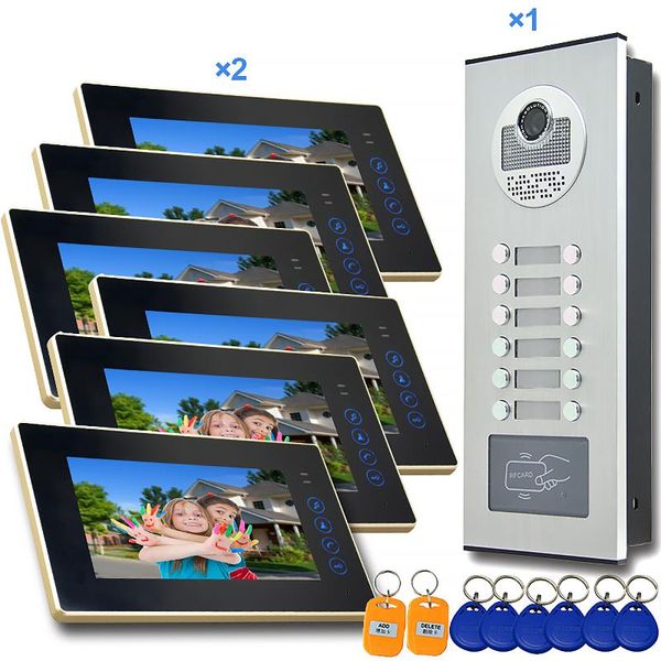 video door phones 7 inch intercom multi-apartment system 12 units apartment doorbell kits with rfid keyfobs ir night camera
video door phones 7 inch intercom multi-apartment system 12 units apartment doorbell kits with rfid keyfobs ir night camera