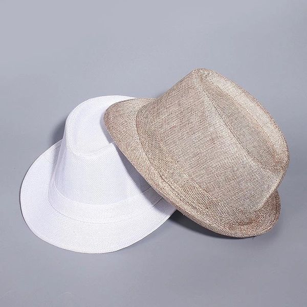 wide brim hats fashion beach straw hat jazz outdoor white panama cap women men lady fedora sun caps breathable linen casual bowler, Blue;gray
wide brim hats fashion beach straw hat jazz outdoor white panama cap women men lady fedora sun caps breathable linen casual bowler, Blue;gray