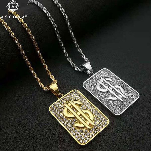 pendant necklaces hip hop iced out usd dollar necklace men's chain stainless steel bling rhinestone gold color street rock rapper jewel, Silver
pendant necklaces hip hop iced out usd dollar necklace men's chain stainless steel bling rhinestone gold color street rock rapper jewel, Silver