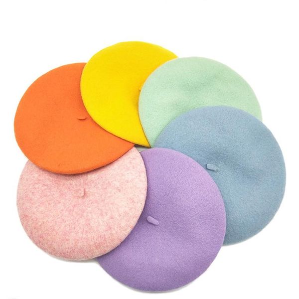 berets kids pure wool beret girl fashion british style solid color winter hats for boys flat cap felt baby hat, Blue;gray
berets kids pure wool beret girl fashion british style solid color winter hats for boys flat cap felt baby hat, Blue;gray