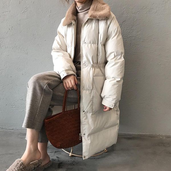 women's trench coats winter for women fashion style fur collar long drawstring slim zipper ladies chic coat casual padded loose manteau, Tan;black
women's trench coats winter for women fashion style fur collar long drawstring slim zipper ladies chic coat casual padded loose manteau, Tan;black