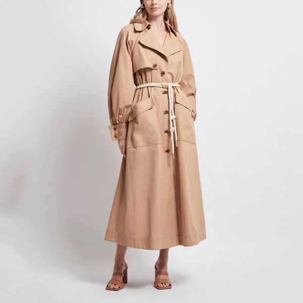 women's trench coats 2021 fashion lapel single-breasted design waist tie long windbreaker, autumn temperament is thin and windbreaker j, Tan;black
women's trench coats 2021 fashion lapel single-breasted design waist tie long windbreaker, autumn temperament is thin and windbreaker j, Tan;black