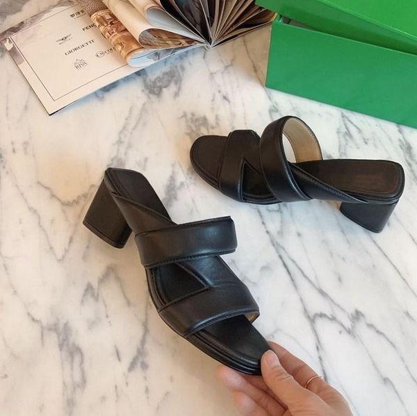 woman slippers high heel 6cm luxury designer brand genuine leather solid color ladies sandals zapatos de mujer, Black
woman slippers high heel 6cm luxury designer brand genuine leather solid color ladies sandals zapatos de mujer, Black