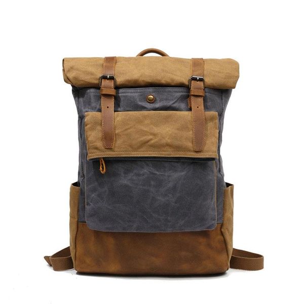backpack vintage oil wax canvas bag travel schoolbag leisure outdoor mountaineering school bags backpacks man mens bookbag
backpack vintage oil wax canvas bag travel schoolbag leisure outdoor mountaineering school bags backpacks man mens bookbag