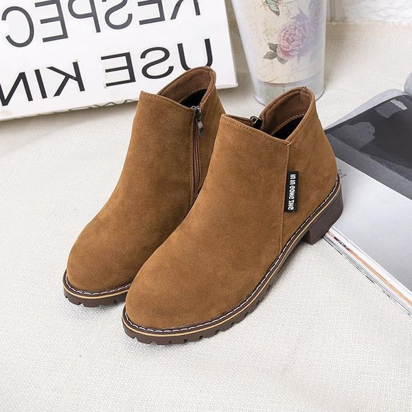 boots autumn winter european and us women round head plus velvet short female side zipper ankle shoes, Black
boots autumn winter european and us women round head plus velvet short female side zipper ankle shoes, Black