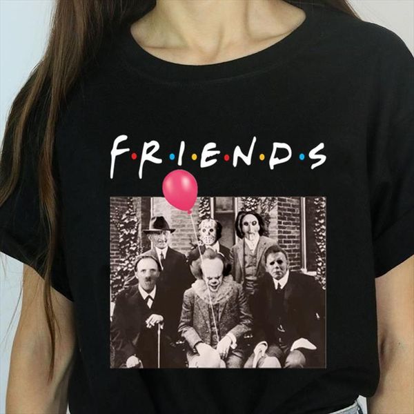 men horror friends michael t shirt myers jason voorhees halloween female harajuku summer fashion tees, White;black
men horror friends michael t shirt myers jason voorhees halloween female harajuku summer fashion tees, White;black