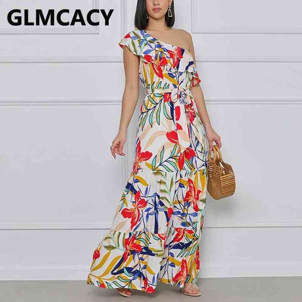 women one shoulder floral printed maxi dress sleeveless elegant summer party long dresses vestidos 210702, Black;gray
women one shoulder floral printed maxi dress sleeveless elegant summer party long dresses vestidos 210702, Black;gray