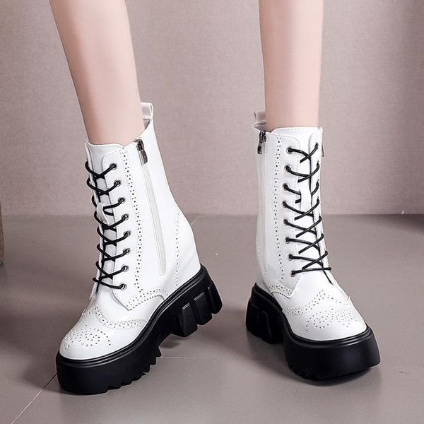 boots wedge ankle women shoes 2021 patent leather hidden heel chunky platform black white botas mujer 
boots wedge ankle women shoes 2021 patent leather hidden heel chunky platform black white botas mujer