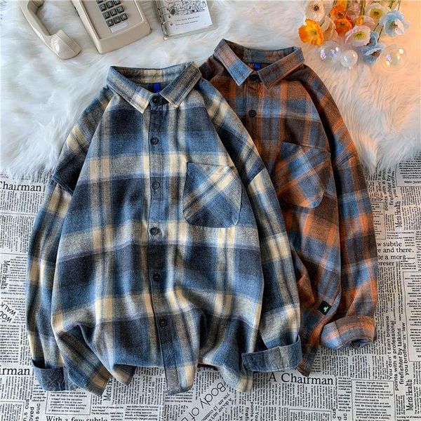 men's casual shirts 2021 autumn cotton long sleeve shirt lattice simple loose streetwear korean style large coat recommend, White;black
men's casual shirts 2021 autumn cotton long sleeve shirt lattice simple loose streetwear korean style large coat recommend, White;black