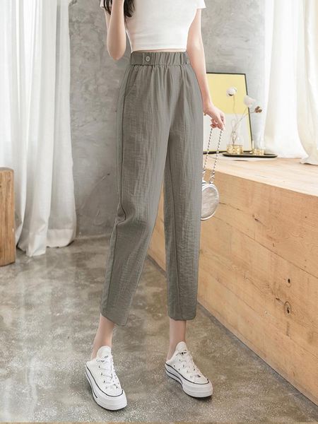 women's pants & capris ice silk cotton harem 2021 summer wear loose small straight casual, Black;white
women's pants & capris ice silk cotton harem 2021 summer wear loose small straight casual, Black;white