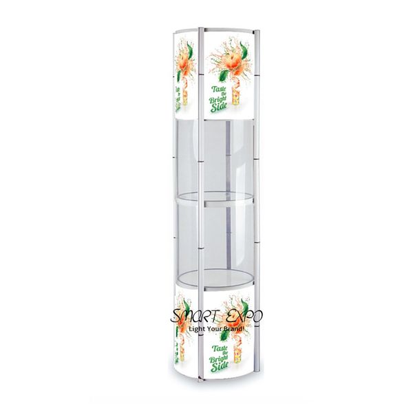 5-layer exhibit twist showcase advertising display with folding structure led light easy carry bag
5-layer exhibit twist showcase advertising display with folding structure led light easy carry bag