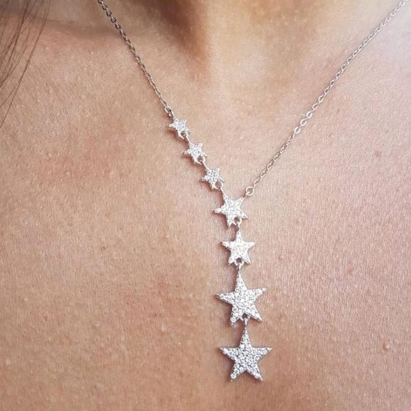 chains sdzstone silver color gold cute danity 7pcs star charm pendant necklace 2021 christmas gift delicate chain
chains sdzstone silver color gold cute danity 7pcs star charm pendant necklace 2021 christmas gift delicate chain