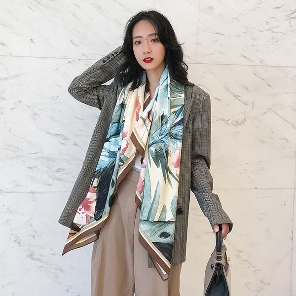 scarves 2021 luxury spring women scarf high-quality shawl silk fashion beach sun protection bag turban 130cm *, Blue;gray
scarves 2021 luxury spring women scarf high-quality shawl silk fashion beach sun protection bag turban 130cm *, Blue;gray