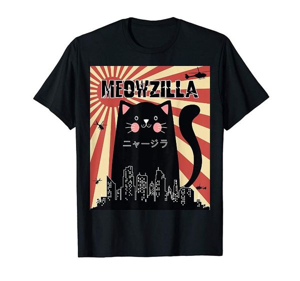 men's t-shirts meowzilla cat kitten japanese anime sunset vintage retro t-shirt, White;black
men's t-shirts meowzilla cat kitten japanese anime sunset vintage retro t-shirt, White;black