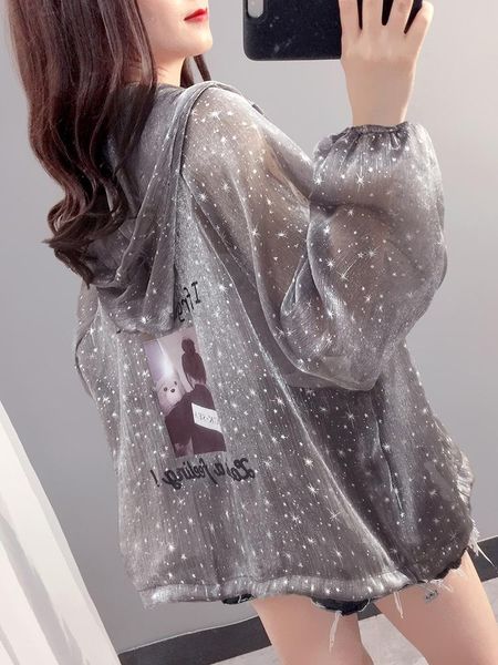 women's jackets 2021 bling printed plus size elegant female sun-proof long sleeve summer women thin jacket, Black;brown
women's jackets 2021 bling printed plus size elegant female sun-proof long sleeve summer women thin jacket, Black;brown