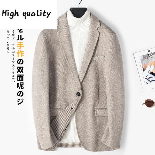 wool men's coat spring autumn double-sided woolen coat men jacket casual blazer overcoat abrigo hombre, Black
wool men's coat spring autumn double-sided woolen coat men jacket casual blazer overcoat abrigo hombre, Black