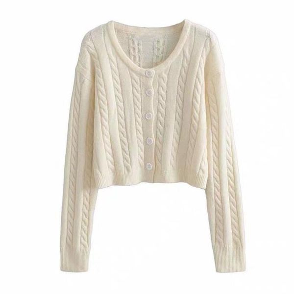 women's knits & tees spring and autumn 2021 o-neck twist short knitted cardigan women's korean style solid color sweater coat casua, White
women's knits & tees spring and autumn 2021 o-neck twist short knitted cardigan women's korean style solid color sweater coat casua, White