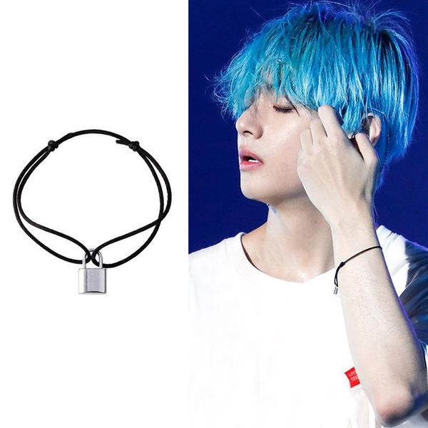charm bracelets kpop bangtan boys bracelet v accessories fashion trend style lock black hand strap jewelry for women men gift, Golden;silver
charm bracelets kpop bangtan boys bracelet v accessories fashion trend style lock black hand strap jewelry for women men gift, Golden;silver