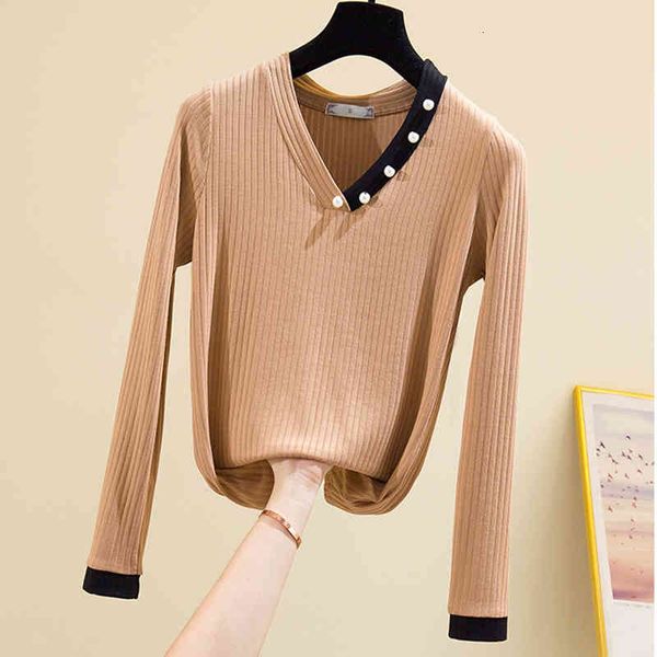 women's t-shirt shining t-shirt with v-neck, long sleeve, autumn , korean clothes, high-elasticity t-shirts, women's t-shirts, nf, White
women's t-shirt shining t-shirt with v-neck, long sleeve, autumn , korean clothes, high-elasticity t-shirts, women's t-shirts, nf, White