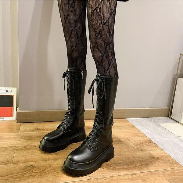 boots platform pu leather high women autumn winter retro punk height lncreasing long female lace up booties mujer 2021, Black
boots platform pu leather high women autumn winter retro punk height lncreasing long female lace up booties mujer 2021, Black