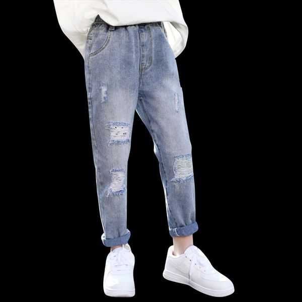 jeans for girls hole ripped pants elastic waist childrens mid wiat clothes 6 8 10 12 14, Blue
jeans for girls hole ripped pants elastic waist childrens mid wiat clothes 6 8 10 12 14, Blue