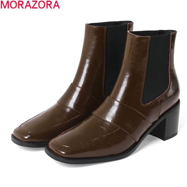 boots morazora 2021 genuine leather autumn winter fashion women thick heels square toe black brown color ankle
boots morazora 2021 genuine leather autumn winter fashion women thick heels square toe black brown color ankle