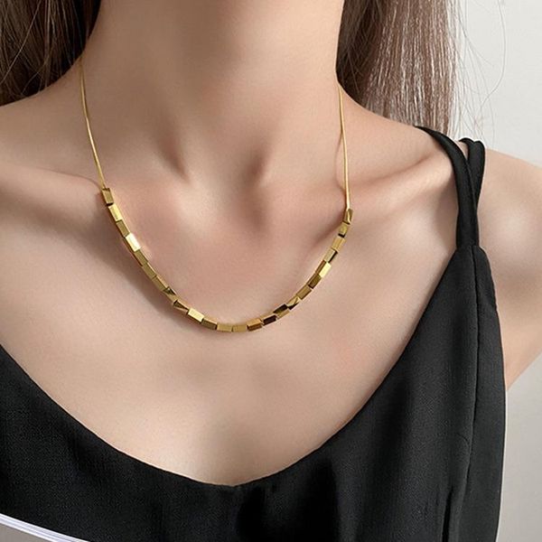 chains european and american small square snake bone chain necklace women's summer fashion 2021 light luxury niche clavicle, Silver
chains european and american small square snake bone chain necklace women's summer fashion 2021 light luxury niche clavicle, Silver
