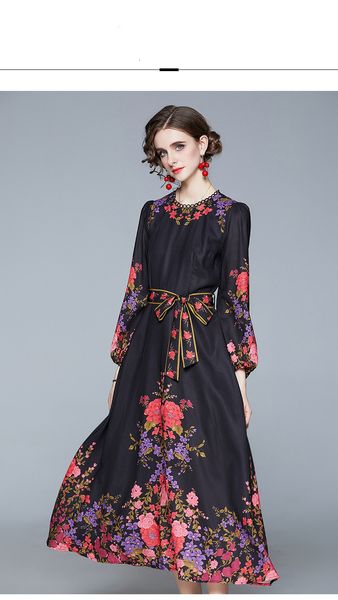 2 colours beautiful ladies holiday skirts plus size fashionable women's dresses spring hollow round neck lantern sleeves printed dress, Black;pink
2 colours beautiful ladies holiday skirts plus size fashionable women's dresses spring hollow round neck lantern sleeves printed dress, Black;pink