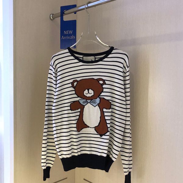 2021 autumn new korean bear embroidered round neck pullover long sleeve sweater women's casual loose fashion, White;black
2021 autumn new korean bear embroidered round neck pullover long sleeve sweater women's casual loose fashion, White;black