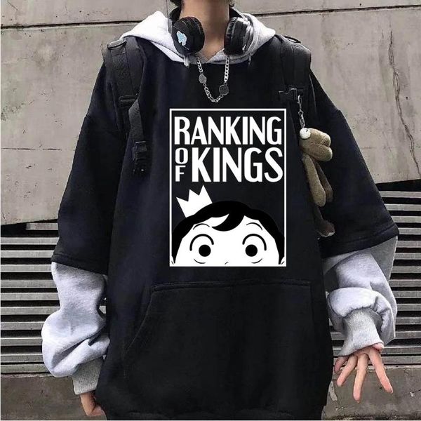men's hoodies & sweatshirts 2021 ousama ranking man patchwork harajuku hoodie anime of kings japan streetwear plus size hoody 4xl drops, Black 
men's hoodies & sweatshirts 2021 ousama ranking man patchwork harajuku hoodie anime of kings japan streetwear plus size hoody 4xl drops, Black