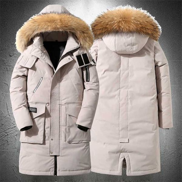 duck down jacket men long parkas winter white down coat fashion clothing fur collar long jacket thicken warm jacket winter 220105, Black
duck down jacket men long parkas winter white down coat fashion clothing fur collar long jacket thicken warm jacket winter 220105, Black