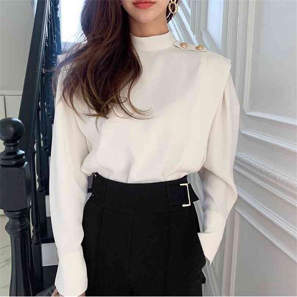 chic temperament joker half turtleneck render qiu dong long sleeve shirts 210602, White
chic temperament joker half turtleneck render qiu dong long sleeve shirts 210602, White